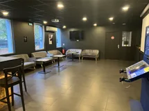 Espace détente photographié au centre de Sarcelles
